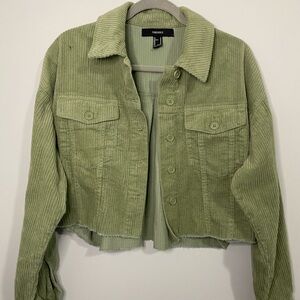 Forever 21 Olive Green Corduroy Jacket
